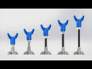 Adjustable FinStand Concrete Form Support used with FinCaps and JAWS Screed Chairs on Wood or Metal Decks