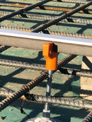 Adjustable JAWS RailFin Concrete Screed Chair without Base Plate 4.5 for use with 1/4" Flat Rolled Steel Screed Rails